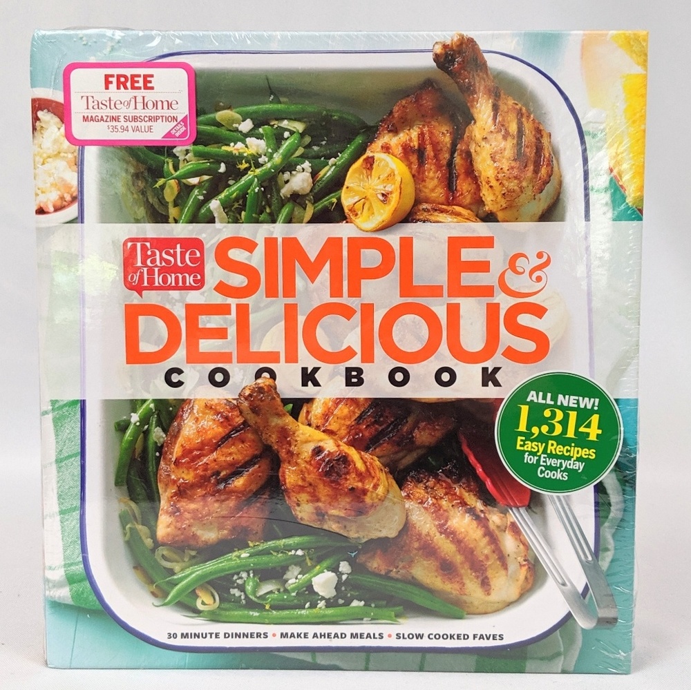 Taste of Home Cookbook Simple and Delicious 1,314 Recipes Entrees Desserts NWT